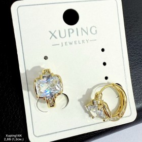 Сережки Xuping14К 10927 (1.3см)